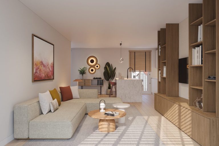 Plentzia Enea - Salón con cocina integrada