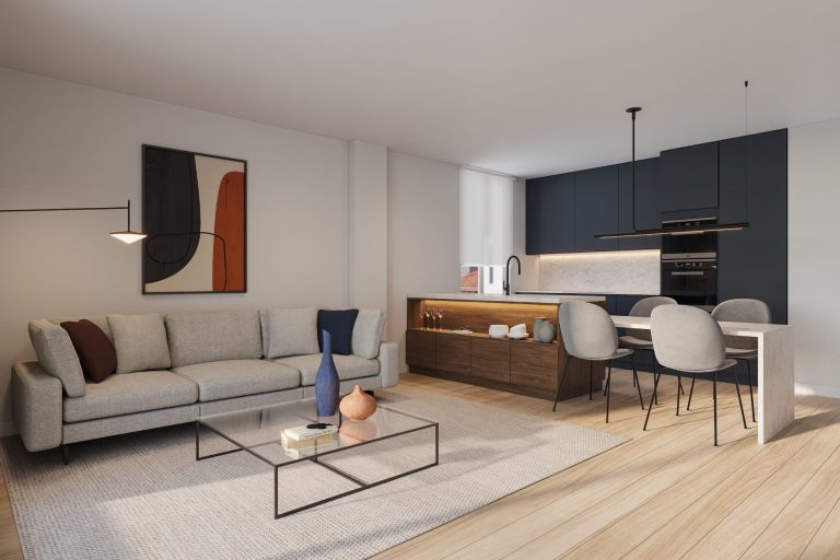 Plentzia Enea - Salón con cocina integrada
