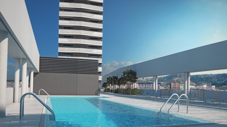 Bolueta Homes azotea con piscina